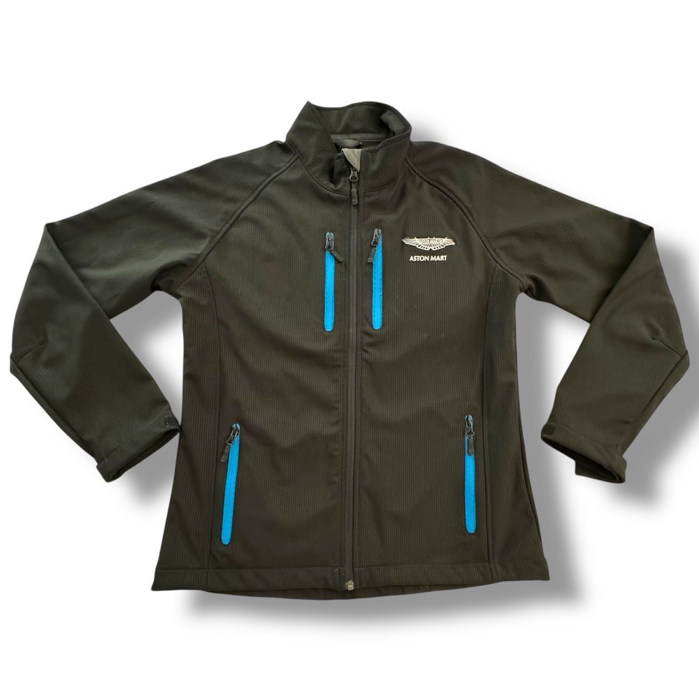 Stormtech Aston Martin Jacket Womens M Black Blue Softshell Performance Zip